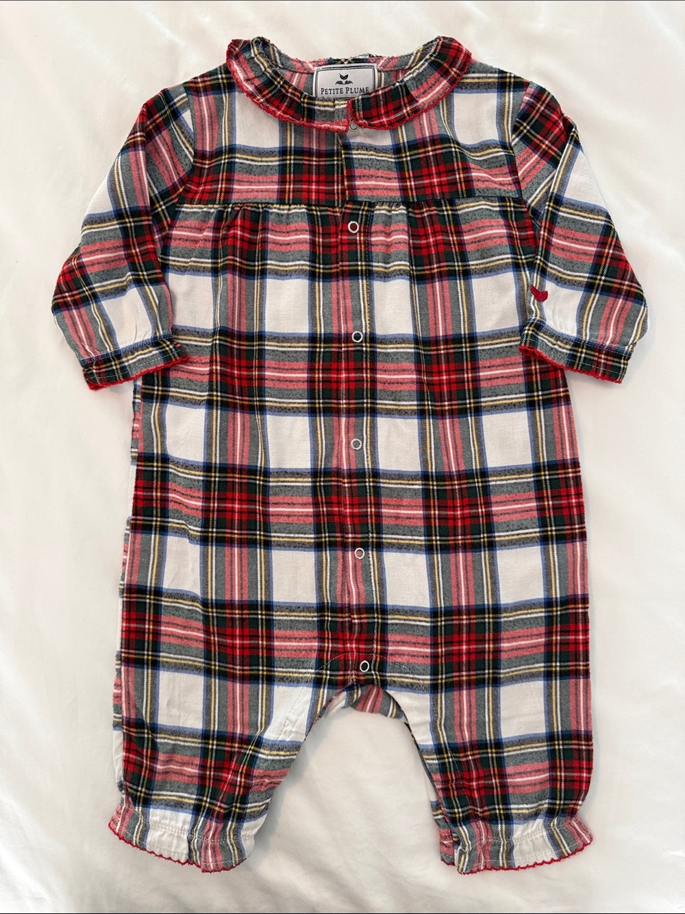 Petite Plume Girls Pajama Romper, 6-12M